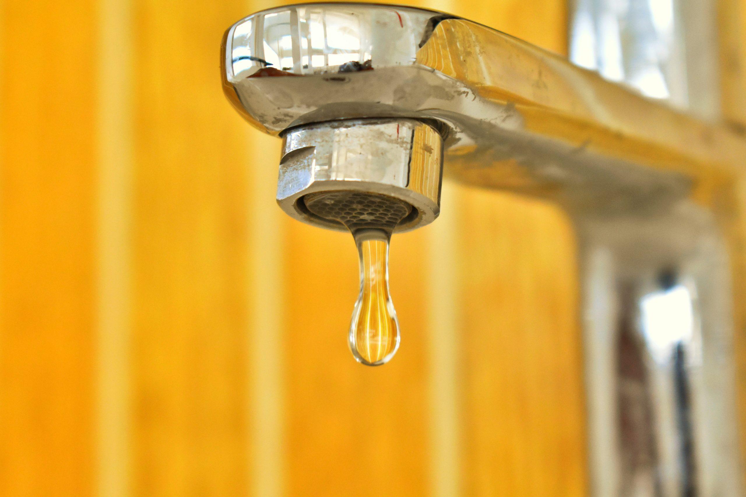 A close-up of a water tap